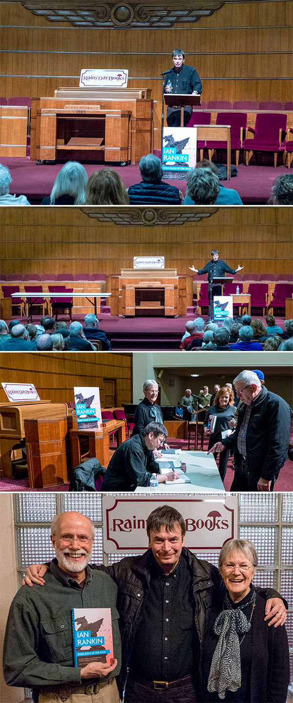 Ian Rankin Event for Even Dogs in the Wild at Unity Temple Sanctuary 02022016