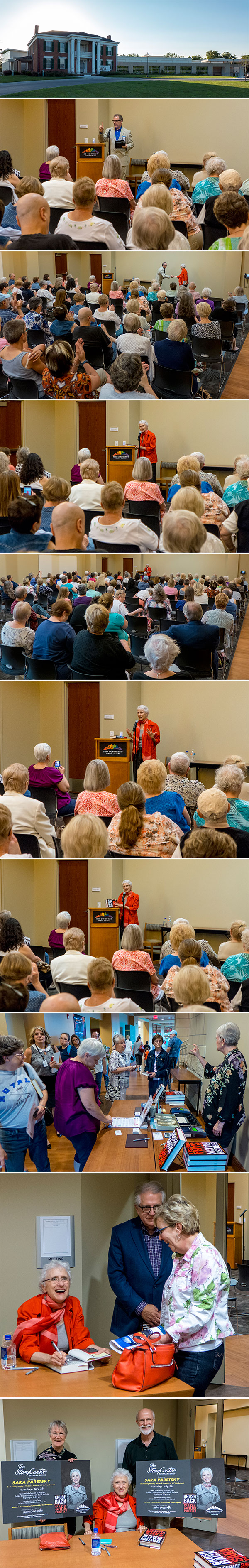 Sara Paretsky Event at Mid-Continent Public Library, Woodneath Library Center 07232015