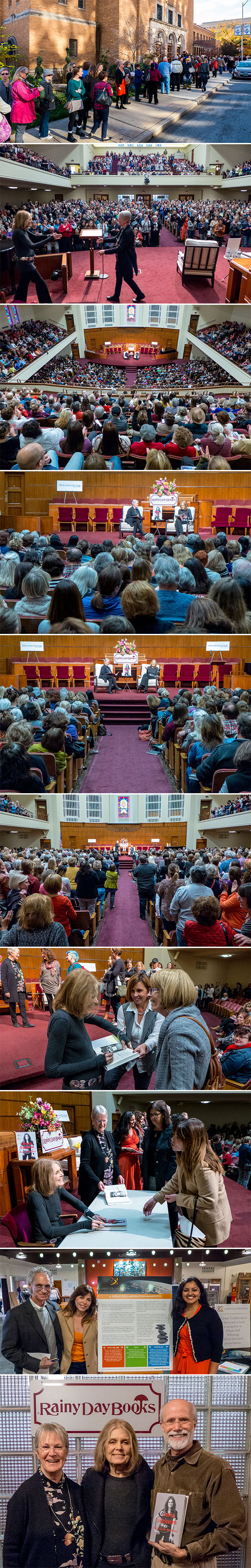 Gloria Steinem for My Life on the Road at Unity Temple Sanctuary 11152015
