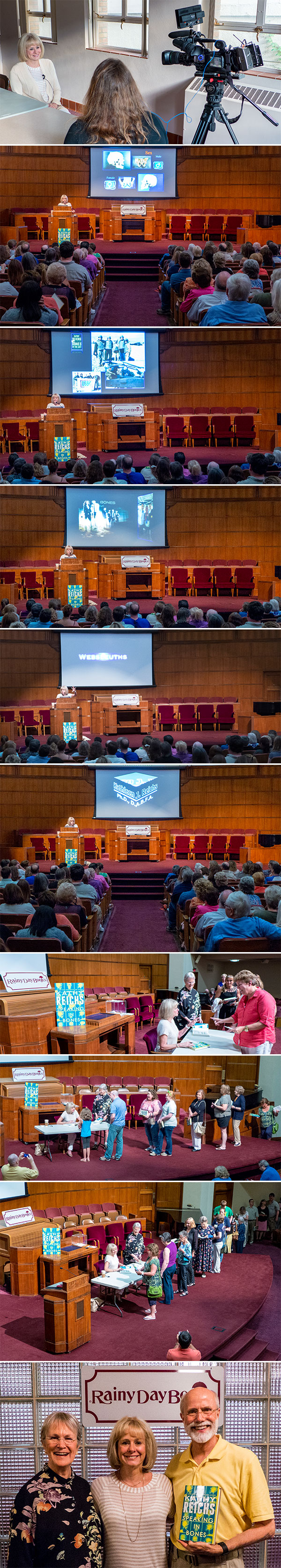 Kathy Reichs Multimedia Event for Speaking  in Bones at Unity Temple on The Plaza 07232015