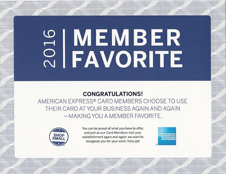 American Express Member Favorite 2016 04042016