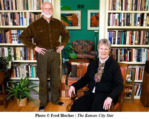 Roger & Vivien at Home with their Books