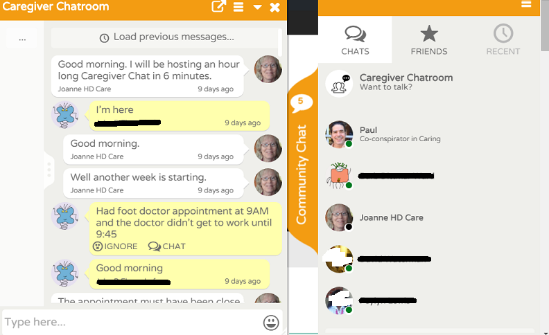 Caregiver Chat