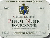 Burgundy label