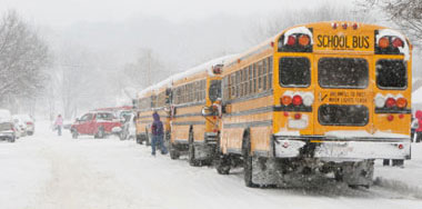 Winter School Bus