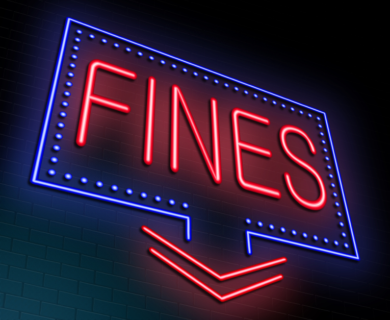 Fines sign