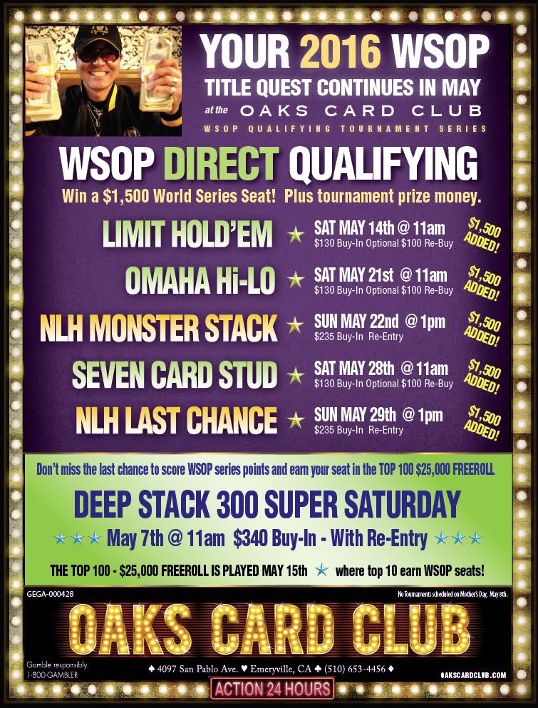 Oaks Card Club - May 2016