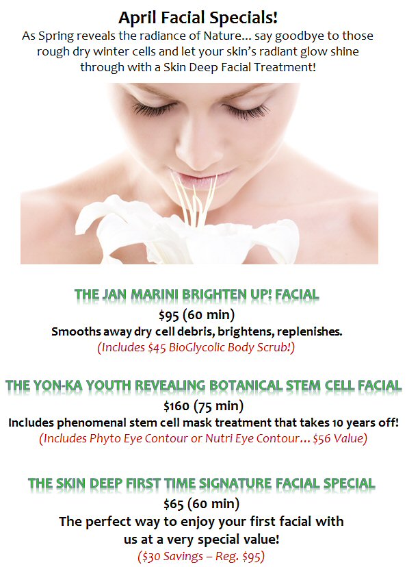 April Facial Specials
