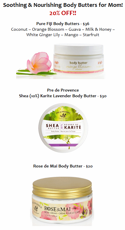 Soothing & Nourishing Body Butters for Mom!