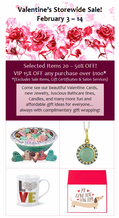 Valentines Storewide Sale