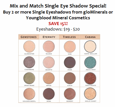 Mix and Match Single Eye Shadow Special!