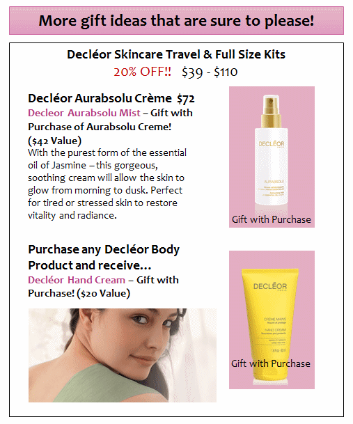 Decléor Gift With Purchase