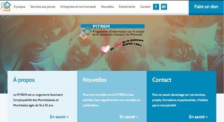 Capture d'Ã©cran du site du PITREM