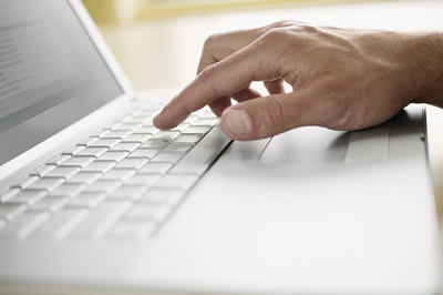 Stock Image: Typing on Keyboard