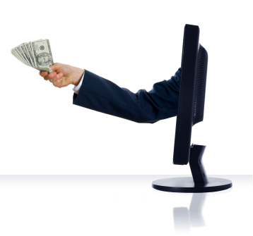 Handing you money