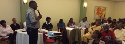 Dr. Ndemo giving his keynote address at the meeting