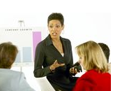 Business Woman Lecturing