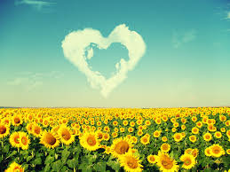summer heart clouds