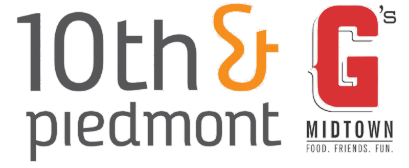 This is the logo for 10th & Piedmont and G's Midtown