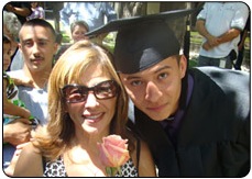 Graduate with his proud family