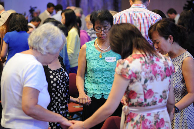 Ethnic Christians praying in Parliament House