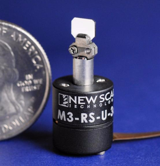 Mini piezo smart stage with built-in controller enables simple, precise point-to-point beam steering