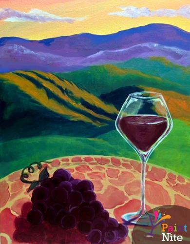 wine glass artwork