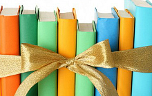 Books with gift ribbon