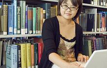 Person using notebook computer