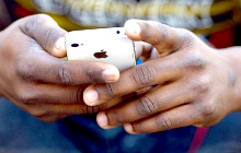 Person using smartphone