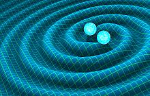 NASA graphic of gravitational waves