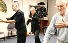 Seniors doing tai chi