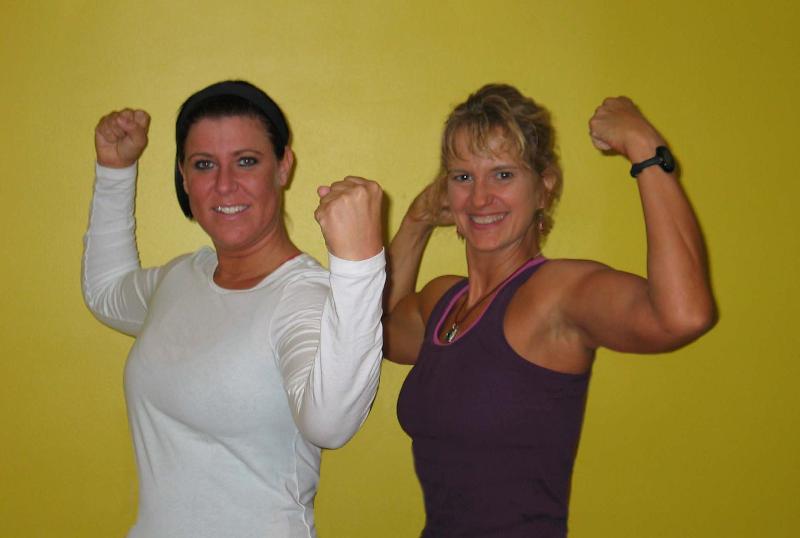 Trainer Jackie Kold with Client