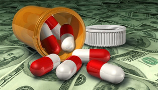 Drugs and money graphic