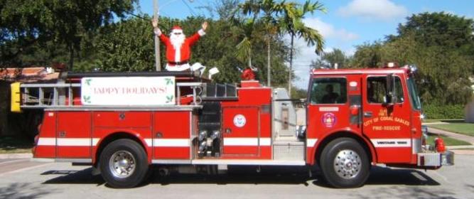 Santa on a truck