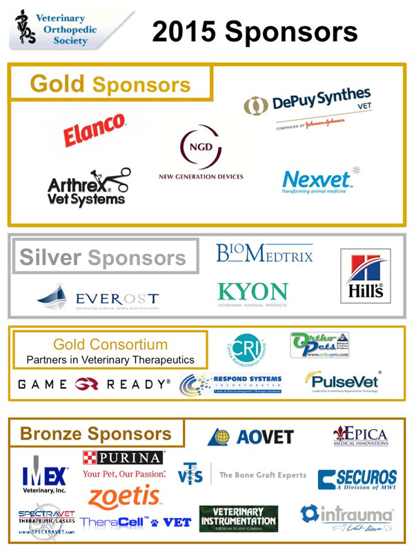 VOS 2015 conference sponsors