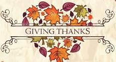heart of leaves with words Giving Thanks