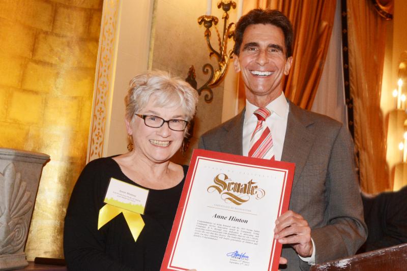 Anne Hinton and Senator Leno