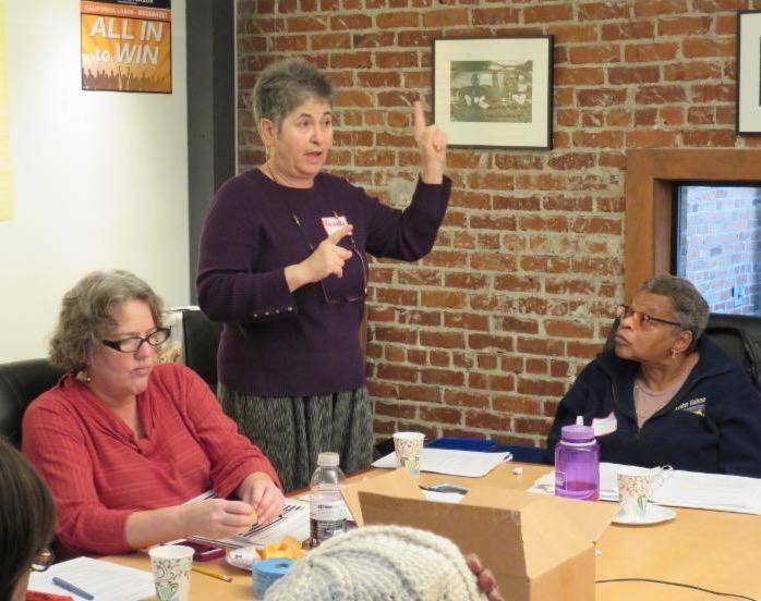 facilitator making a point