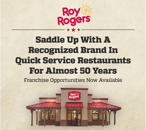 Roy Rogers Franchise Opportunities