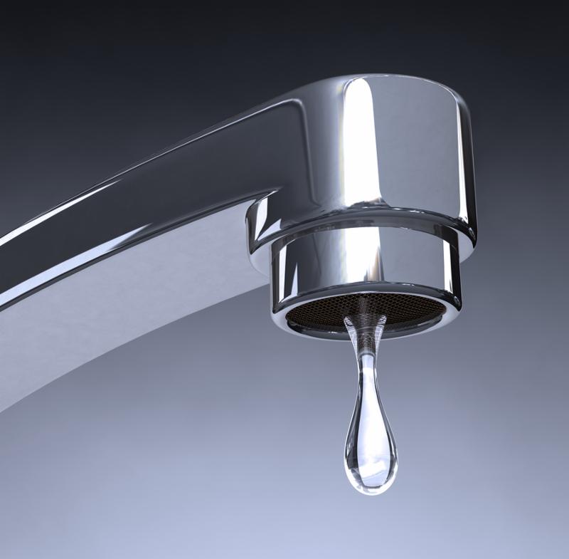 A macro zoom on a faucet driping water. Project created using 3d app.