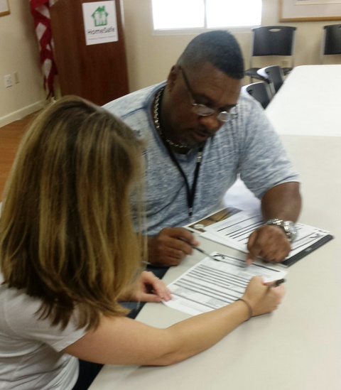 HomeSafe transition specialist and client