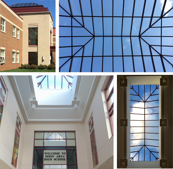 Collage of Imperial Skylights project