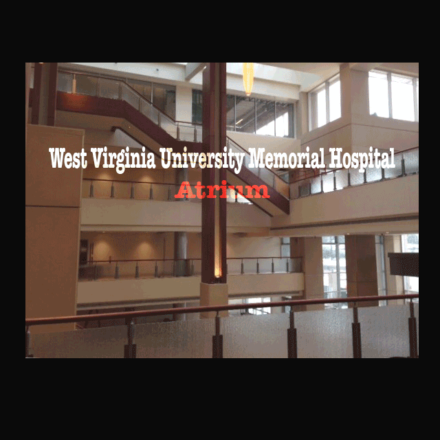 WVU Slide show of Medical Center Atrium