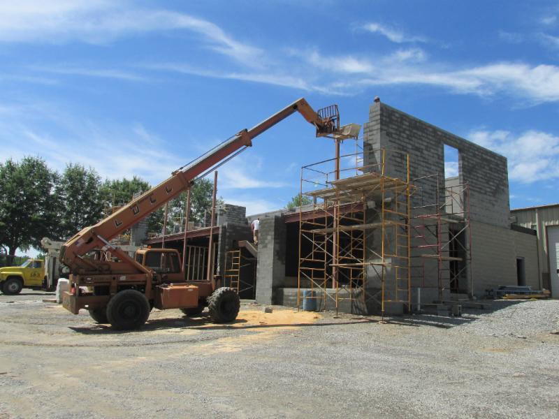 image of construction at Glass Dynamics