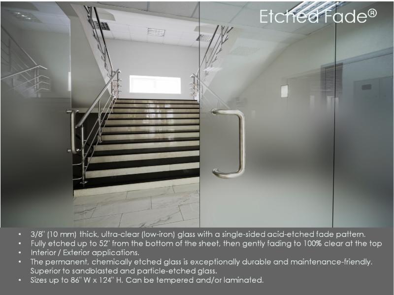 Etch Fade Glass Installed