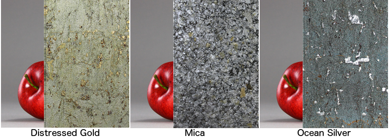Bentheim Distressed Gold Mica and Ocean Silver Urban Elements