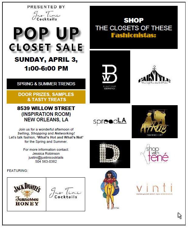 JusTini Cocktails Closet Sale