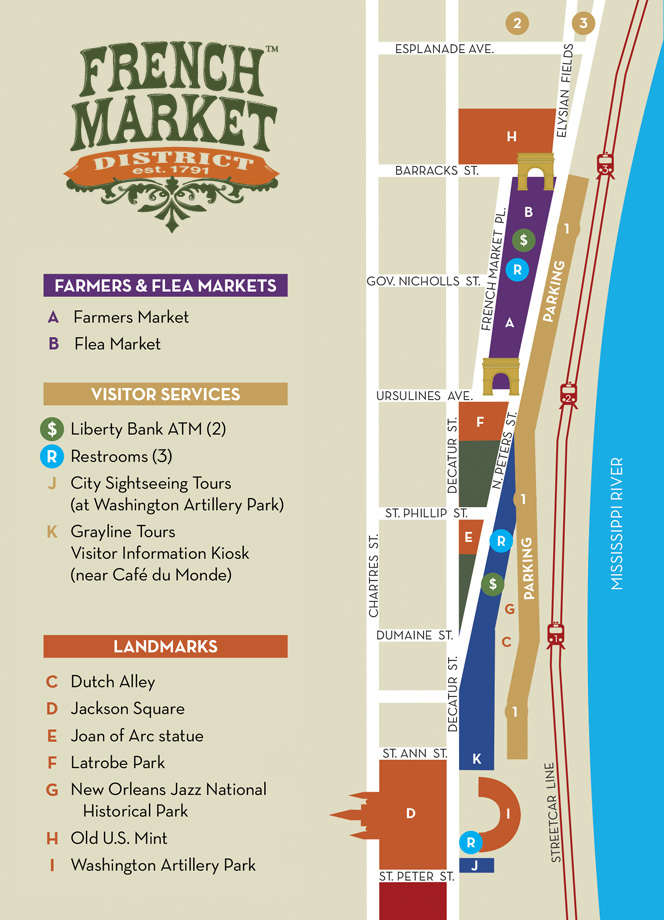 French Market Parking Map
