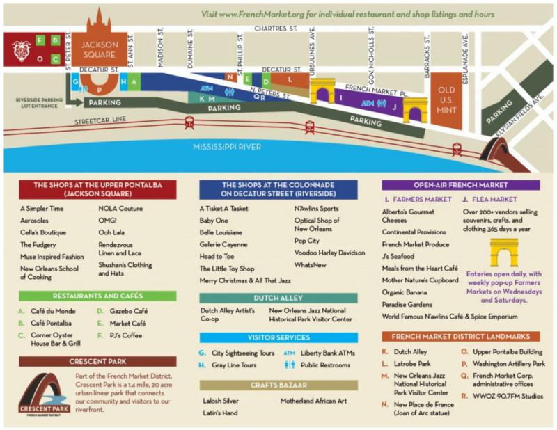 French Market Brochure Map